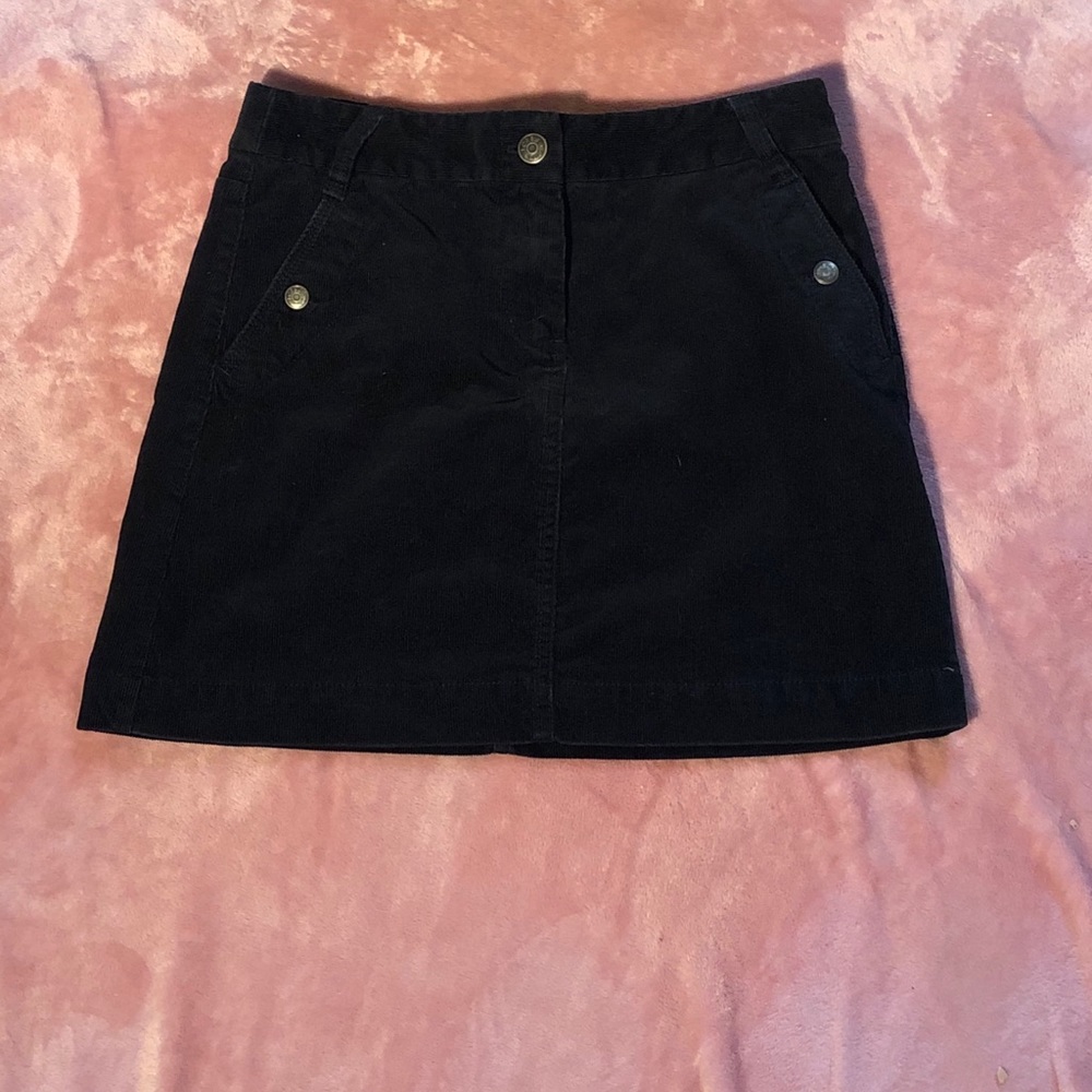 J. Crew Navy Corduroy Skirt